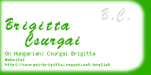 brigitta csurgai business card